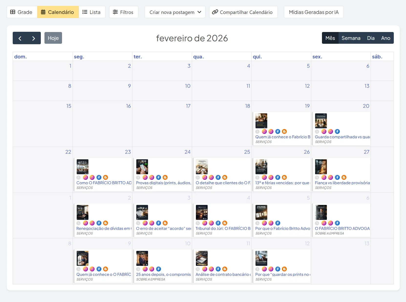 Calendário